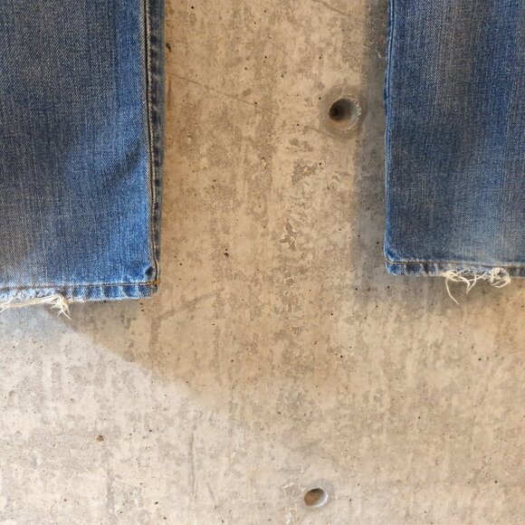 Polo Ralph Lauren Mens 32x32 (33x33) Slim Straight Distressed Denim Jeans - Picture 12 of 13